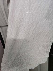 White Embroidered Tunic Top
