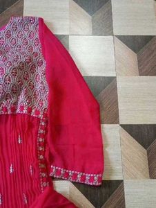 Elegant Pink Embroidered Anarkali Kurta