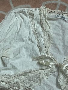 cutesy lace shrug top