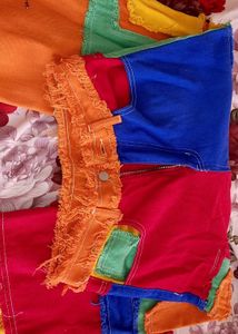 Colorful Patchwork Jeans