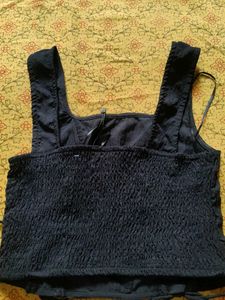 Zudio Black Tie-able Corset Top