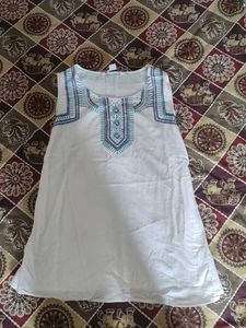 Embroidered Sleeveless Top
