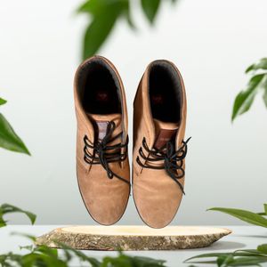 QUIKSILVER BROWN LEATHER SNEAKERS