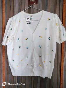 Floral Embroidered Knit Top