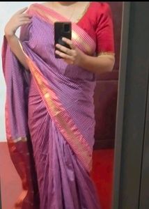 Beutiful Vintage Model Lavender Saree