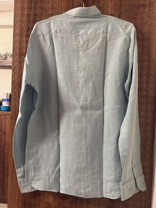 Sea Green  Linen Button-Down Shirt