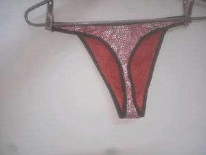 Designer Thong with Logo Detail