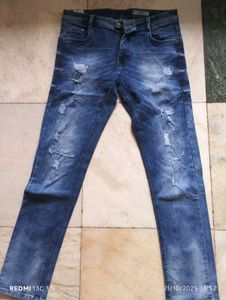 Distressed Denim Jeans