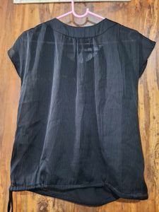 Elegant Black Ruffle Blouse