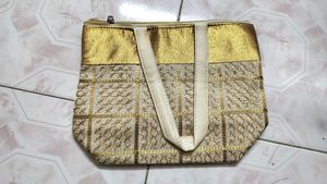 Gold And Cream Handbag