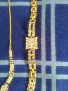 Gold Tone Necklace &amp; Bracelet Set
