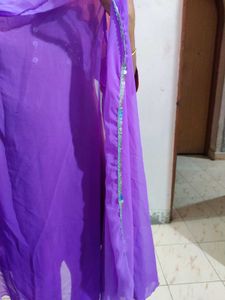 Purple Embroidered Kurta Set