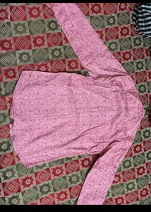 Evion Men&#39;s Pink Casual Patterned Shirt