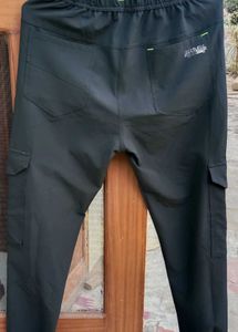 Black Cargo Style Trousers