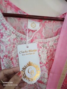 new chacha bhatija Pink Kurta Set &amp; Dupatta