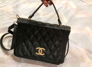 Channel Copy  Black Shoulder Sling Bag