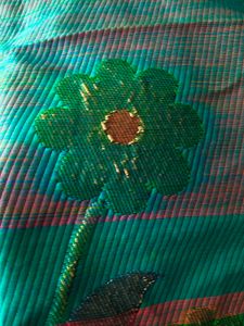 Dark green paithani saree