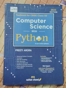 COMPUTER SCIENCE WITH PYTHON CLASS 12