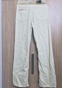 Beige Wide Leg Jeans For Women