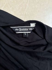 Ruched Black Top