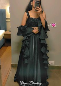 Elegant Ruffled Lehenga Choli Set