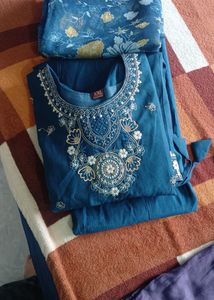 Blue Embroidered Salwar Kameez