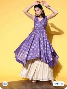 Purple Asymmetrical Kurta