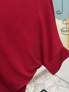 Red Dolman Sleeve Top