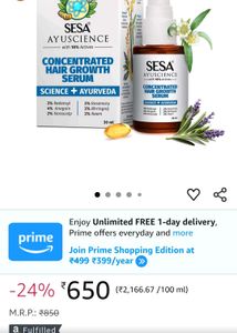 🧴New SESA Ayuscience CHair Growth Serum 🧴