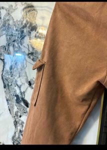 Brown Velvet Sweat Pants