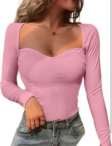 Pink Ribbed Sweetheart Top