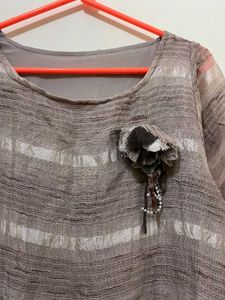 Elegant Striped Tunic Top Bust 36,38