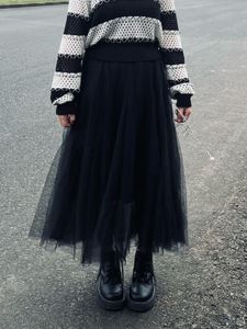 black mesh skirt