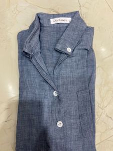 Linen Gray Blue Shintimes Shirt