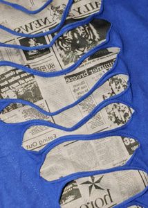 Blue Graphic Cut-Out T-Shirt
