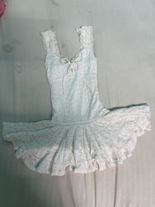 White Eyelet Mini Dress