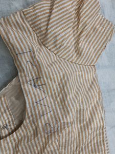 Stripped Orange Blouse