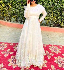 Elegant White Ethnic Gown