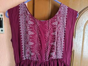 Elegant Maroon Maxi Dress