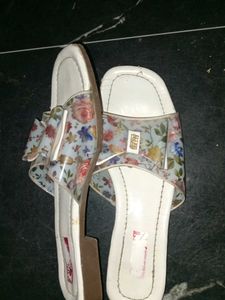Floral Bow Slip-On Sandals