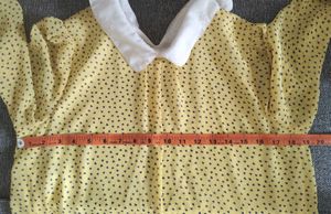 Cute Yellow Heart Printed Top