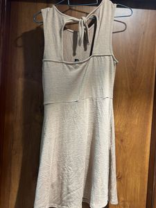 Beige Skater Dress