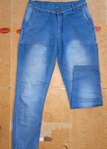 blue cotton jeans pant