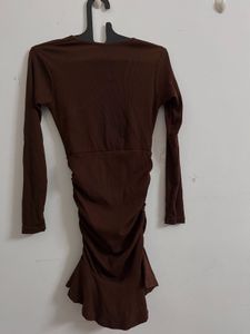 Brown Bodycon Mini Dress