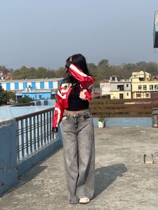 Trendy Red &amp; White Jacket