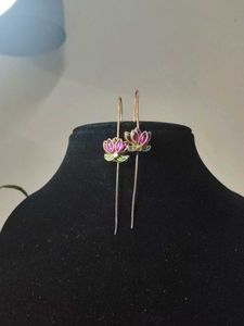 Lotus Drop Earrings