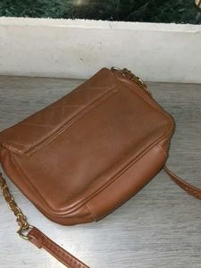 Brown Quilted Crossbody Bag