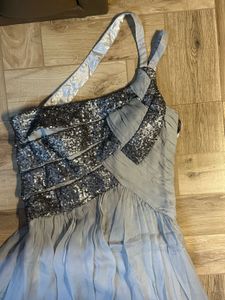 Elegant Grey Evening Gown