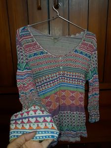 global desi pink multicolor high low top size s