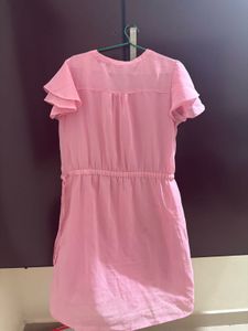 Pink Tiered Sleeve Dress